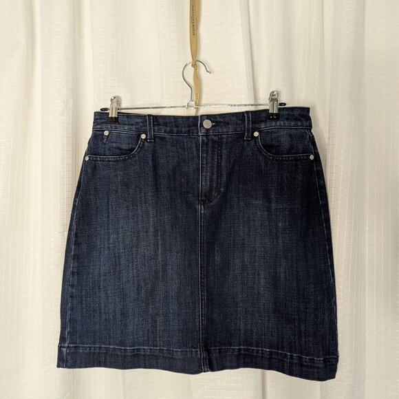 Talbots Denim Mini Skirt, Size 8P - Picture 1 of 6